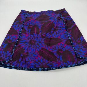 J.Crew Midnight Floral Jacquard Mini Skirt Size 2 Purple Blue